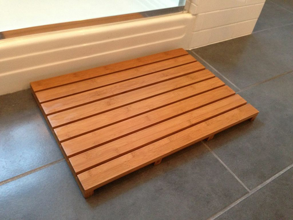outside shower mat